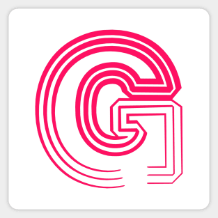 Future Typo 2 - 3D Letter G Sticker